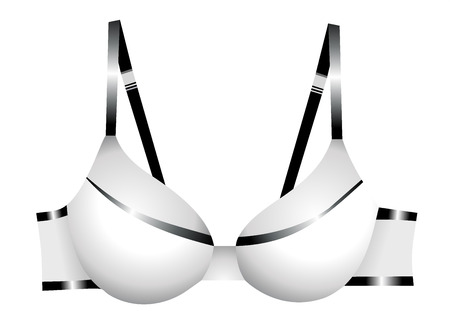 feminine bra on white backgroundのイラスト素材