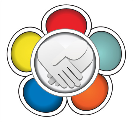 Floral Handshakeのイラスト素材