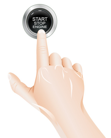 hand turn button to start 
