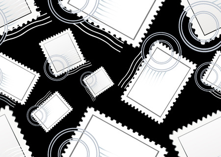 seamless pattern with postal stamps.のイラスト素材