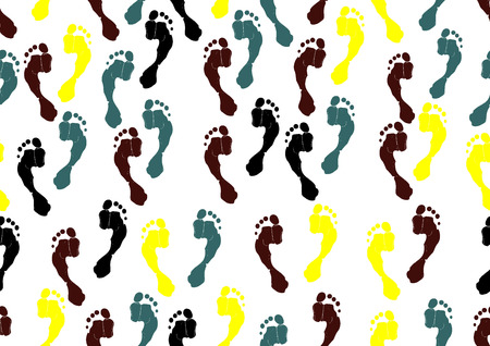 footprint seamless patternのイラスト素材