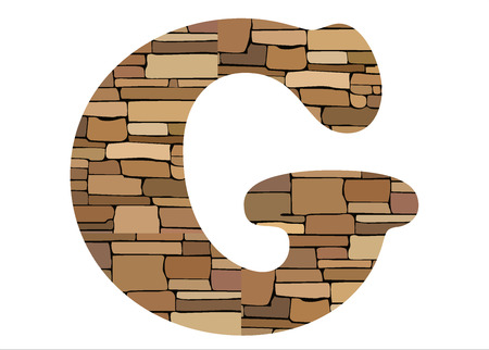 Stone alphabet Gのイラスト素材