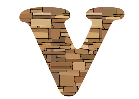 Stone alphabetのイラスト素材