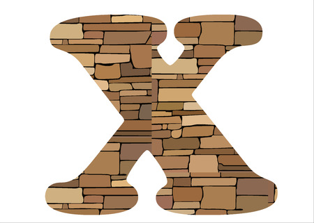 Stone alphabetのイラスト素材