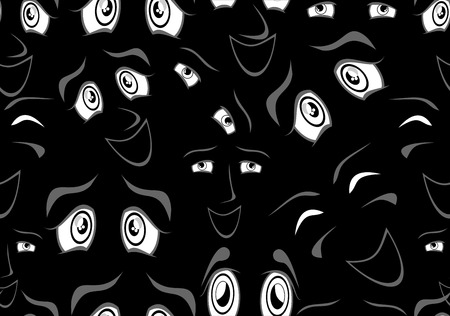 Funny emotions seamless pattern のイラスト素材