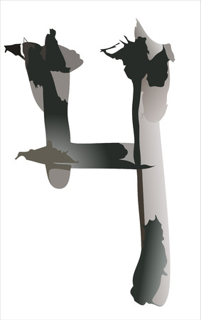 Number 4のイラスト素材