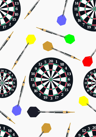 seamless dartboard patternのイラスト素材