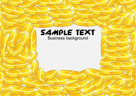 seamless texture with golden coinsのイラスト素材