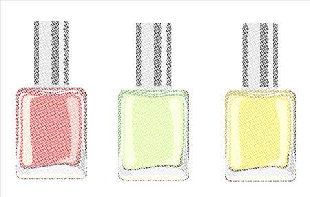 Set of color nail polish. Vectorのイラスト素材