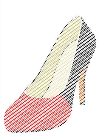 Womens shoes isolated on white.のイラスト素材