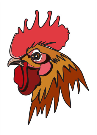 vector mascot of rooster headのイラスト素材