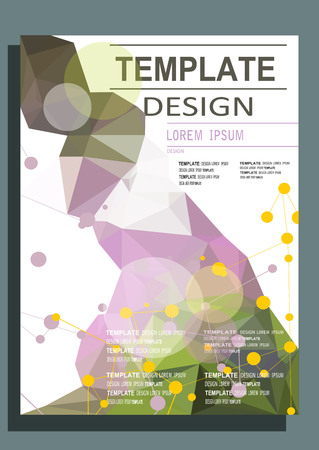 Abstract polygon design vector template layout for magazine brochure flyer booklet.Vector illustrationのイラスト素材