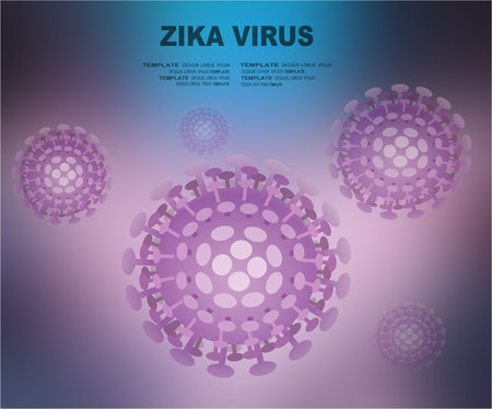 Zika virus, a virus which causes Zika feverのイラスト素材