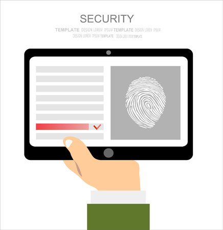Smartphone security vector templatのイラスト素材