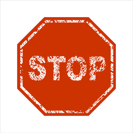 Vector Stop Sign Iconのイラスト素材