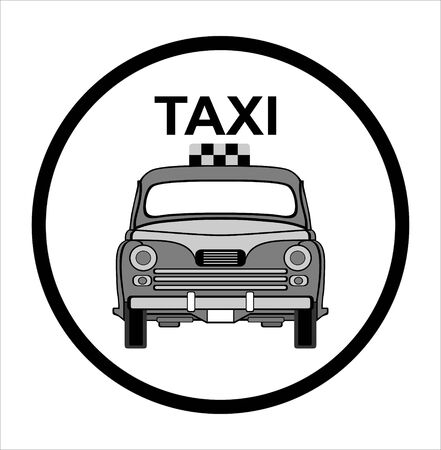 Taxi icon. Vector taxi car illustration.のイラスト素材