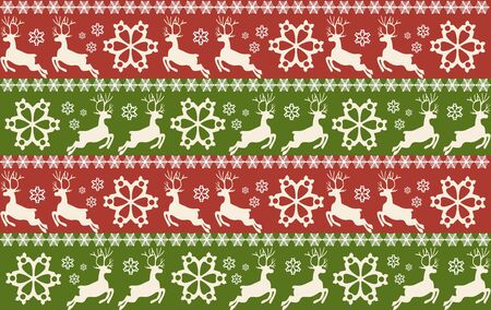 Christmas and New year seamless patterns. Vector illustration.のイラスト素材