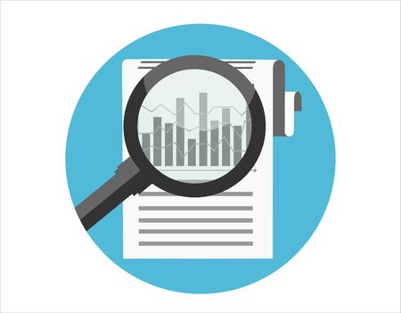 Data analysis, vector illustration. Flat design styleのイラスト素材