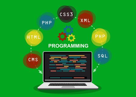 Web development concept vector illustrationのイラスト素材