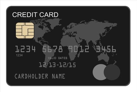 Credit card. Flat design. Vector illustrationのイラスト素材