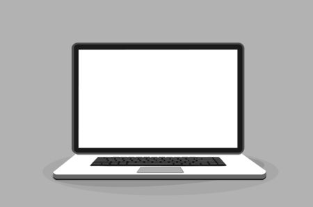 Laptop computer. Vector illustration in flat styleのイラスト素材