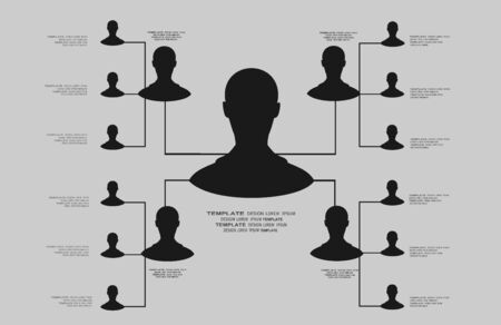 Career ladder. Hierarchy of company flat illustration isolated, human resource. Modern flat design concepts for web banners, web sites, printed materials, infographics.のイラスト素材