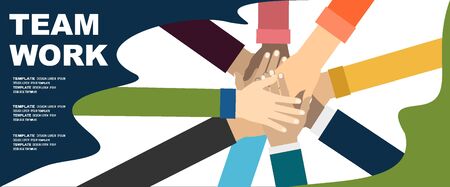 Flat design illustration concepts for business analysis and planning, consulting, team work, project management, financial report and strategy. Concepts web banner and printed materialsのイラスト素材