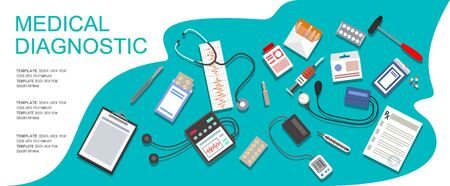 Healthcare, hospital and medical diagnostics concept.のイラスト素材