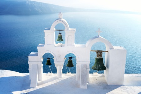 Impressions from the greek island santorini in the mediterranean seaの写真素材