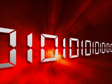 binary numbers sequenceの写真素材