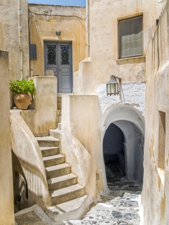 Impressions from the greek island santorini in the mediterranean seaの写真素材