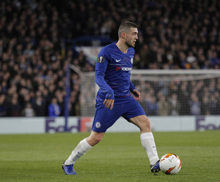LONDON, ENGLAND - MARCH 7 2019: Mateo Kovacic of Chelsea during the Europa League match between Chelsea and Dynamo Kyiv at Stamford Bridge.のeditorial素材