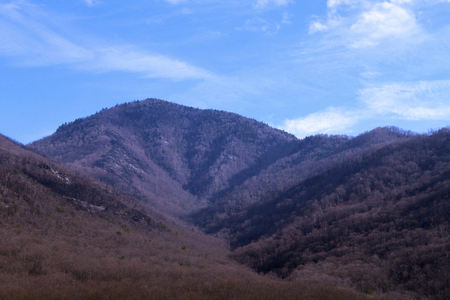 Smoky Mountains Landscape During the Fall and Winter Seasons.の写真素材