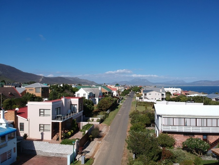 Drone view of a coastal raodの写真素材