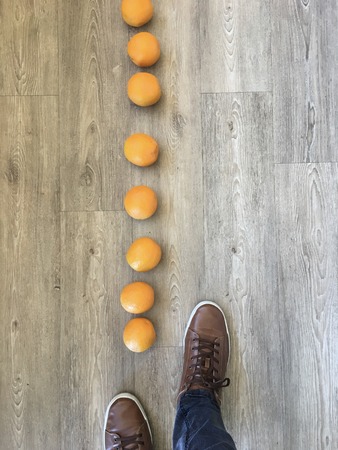 Living a healthy life, the path of natures food.の写真素材