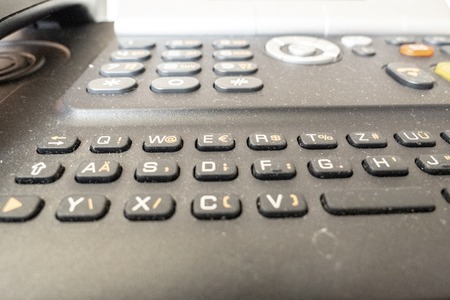 Telephone with buttons in the close-up view officeの写真素材