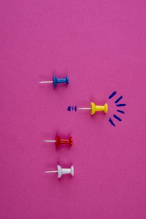 different opinions and one idea with lampの写真素材