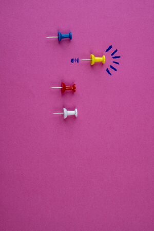 different opinions and one idea with lampの写真素材