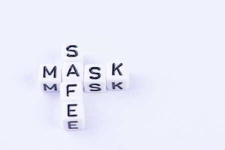 Letters with the word Mask Safeの写真素材