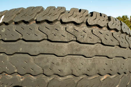 Plastic pipes with grooves on the construction site