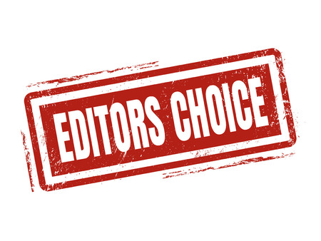 editors choice in red stamp style, stamped on white backgroundのイラスト素材