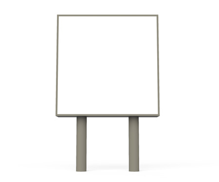 Blank Ad board, square board with empty space for commercial use in 3d renderingの写真素材