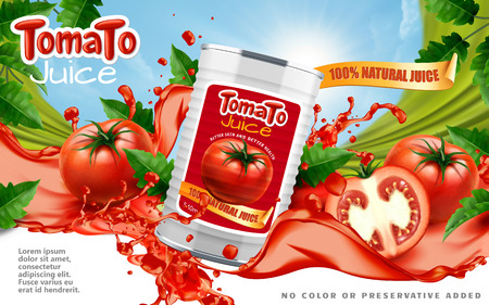 Tomato juice adsのイラスト素材