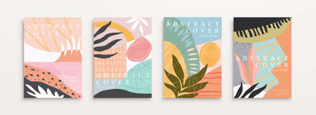 Cover template with creative patterns in Memphis design, applicable to brochure, poster, and event invitation useのイラスト素材