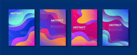 Abstract brochure templates with futuristic gradient effect, for flyer, book, magazine cover use
