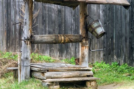 draw-well in the villageの写真素材