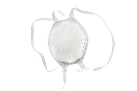 Hard medical mask isolated on white. Face mask protection against pollution, virus, flu and coronavirus.の写真素材