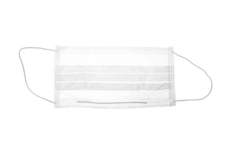 Soft medical mask isolated on white. Face mask protection against pollution, virus, flu and coronavirus.の写真素材