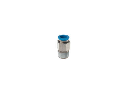 VARNA, BULGARIA - MARCH 21, 2020: FESTO pneumatic straight fitting for plastic tube to 1/4 male...