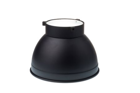 Studio flash bayonet round reflector, isolated on white backgroundの写真素材